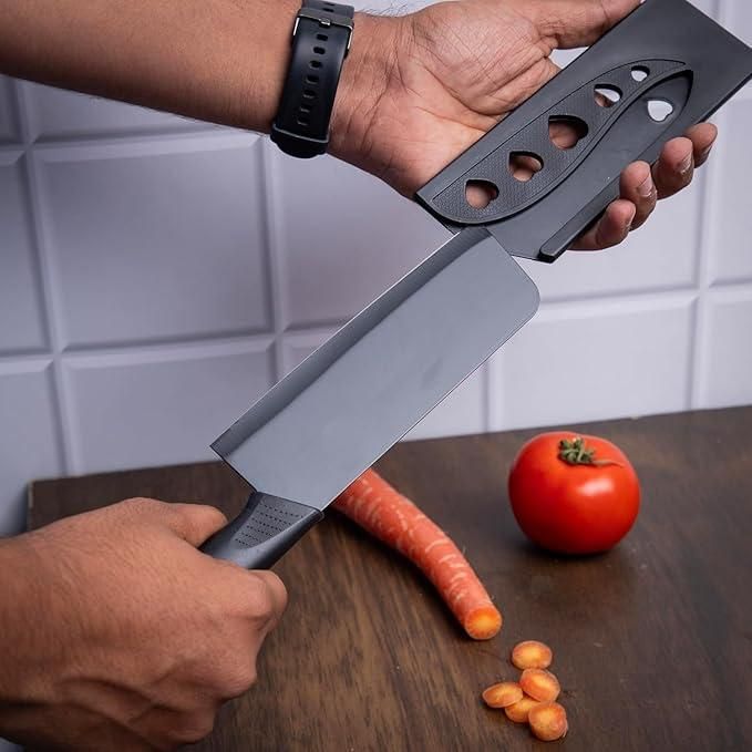 3 Pcs Kitchen Knife Set with Cover