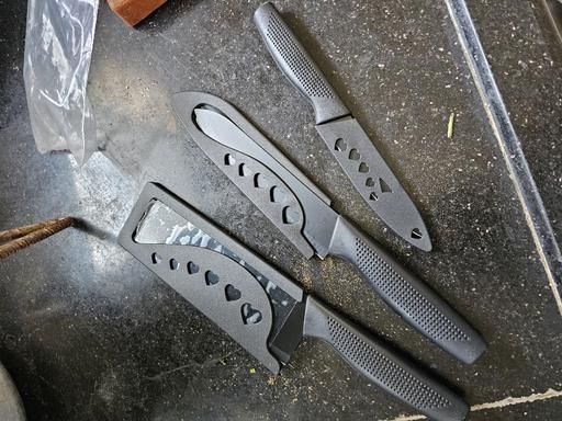 3 Pcs Kitchen Knife Set with Cover